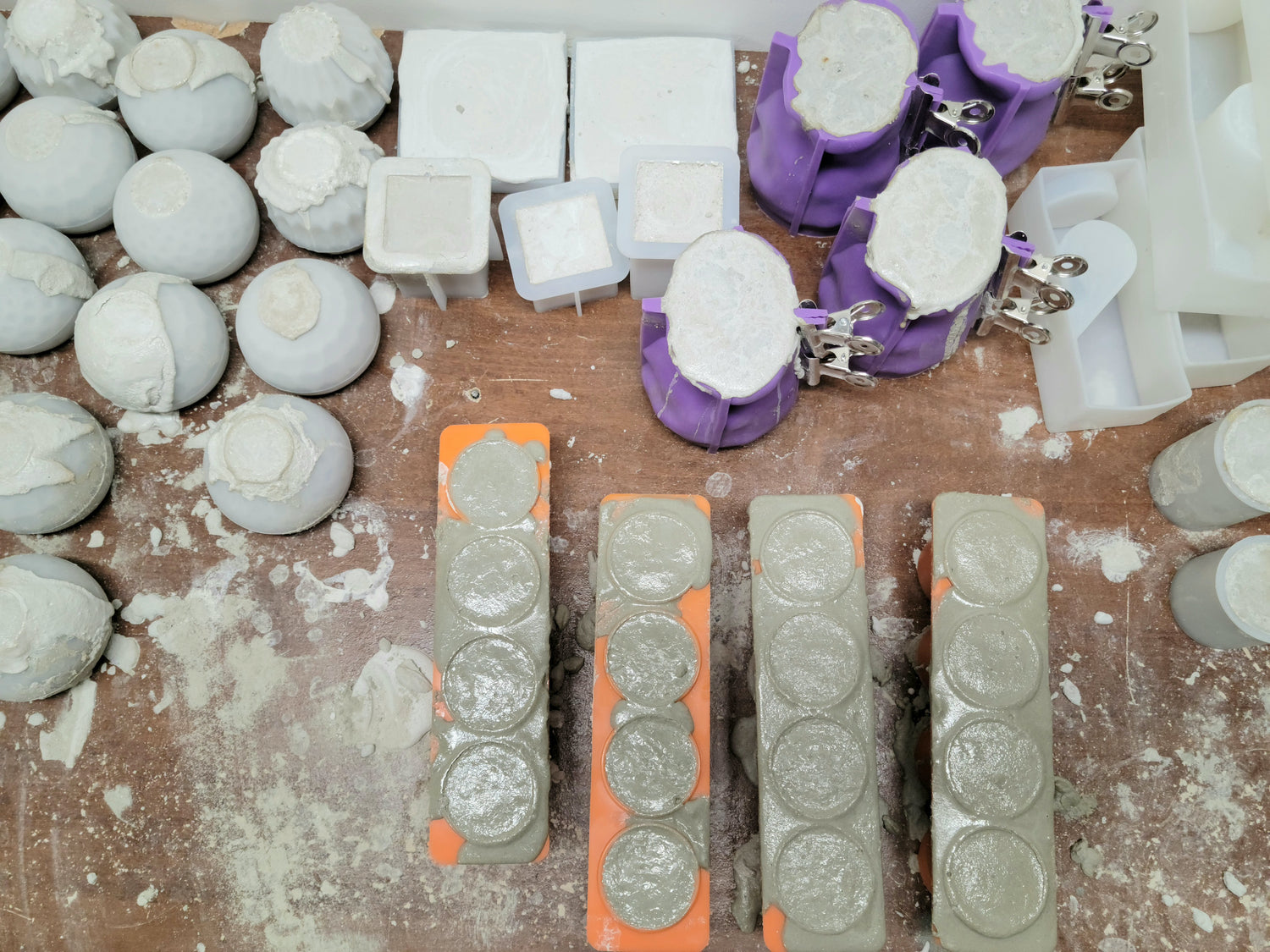 Hand poured, sanded and sealed.
