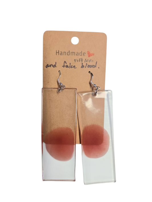 Blood slide earrings (Dexter inspired)