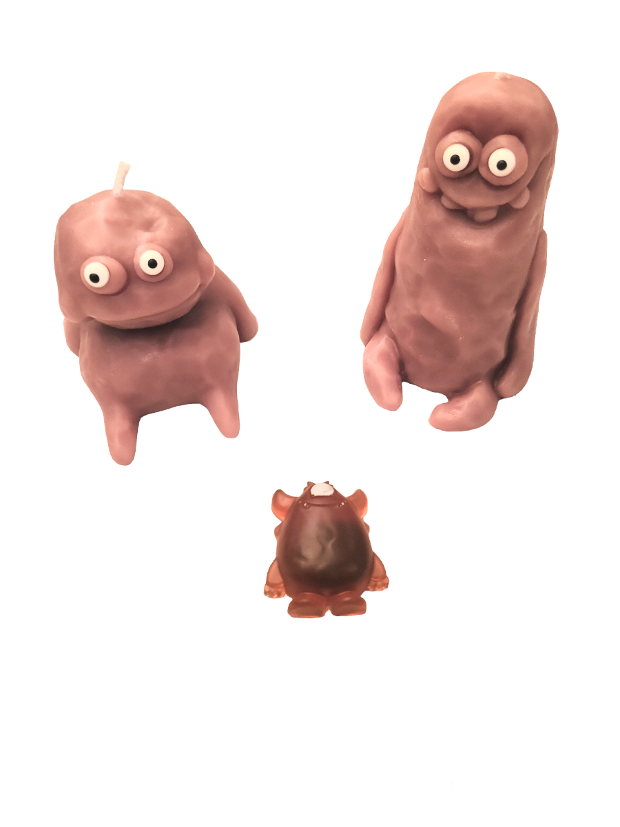 Monster candles & magnet