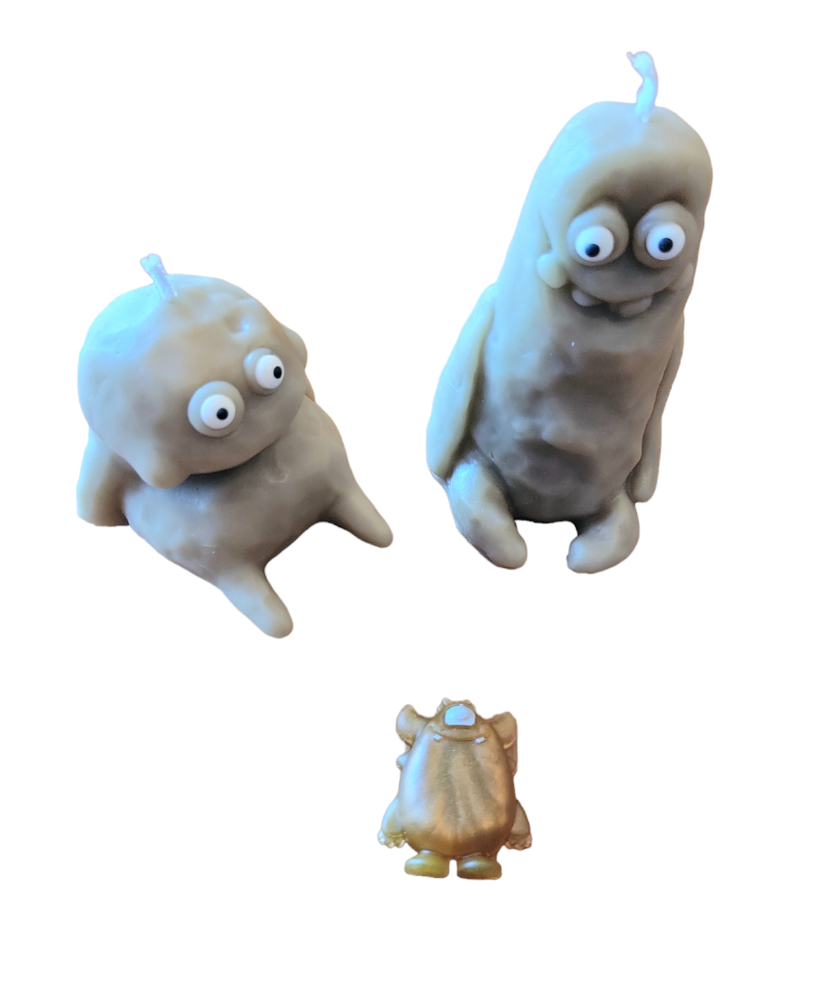 Monster candles & magnet