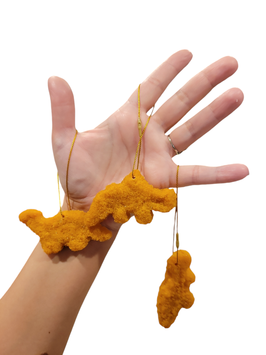 Dino chicken nuggets (ornaments)