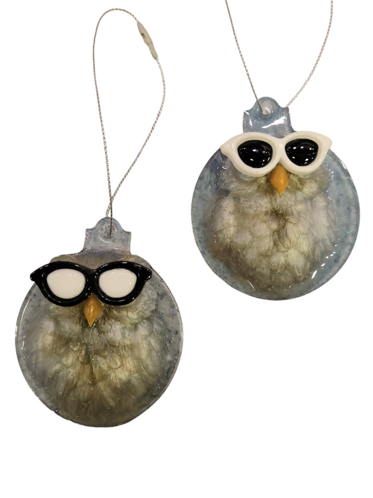Owl with sunglasses (ornaments)