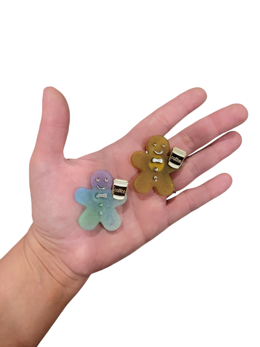 Gingerbread man with coffee (mangnets)