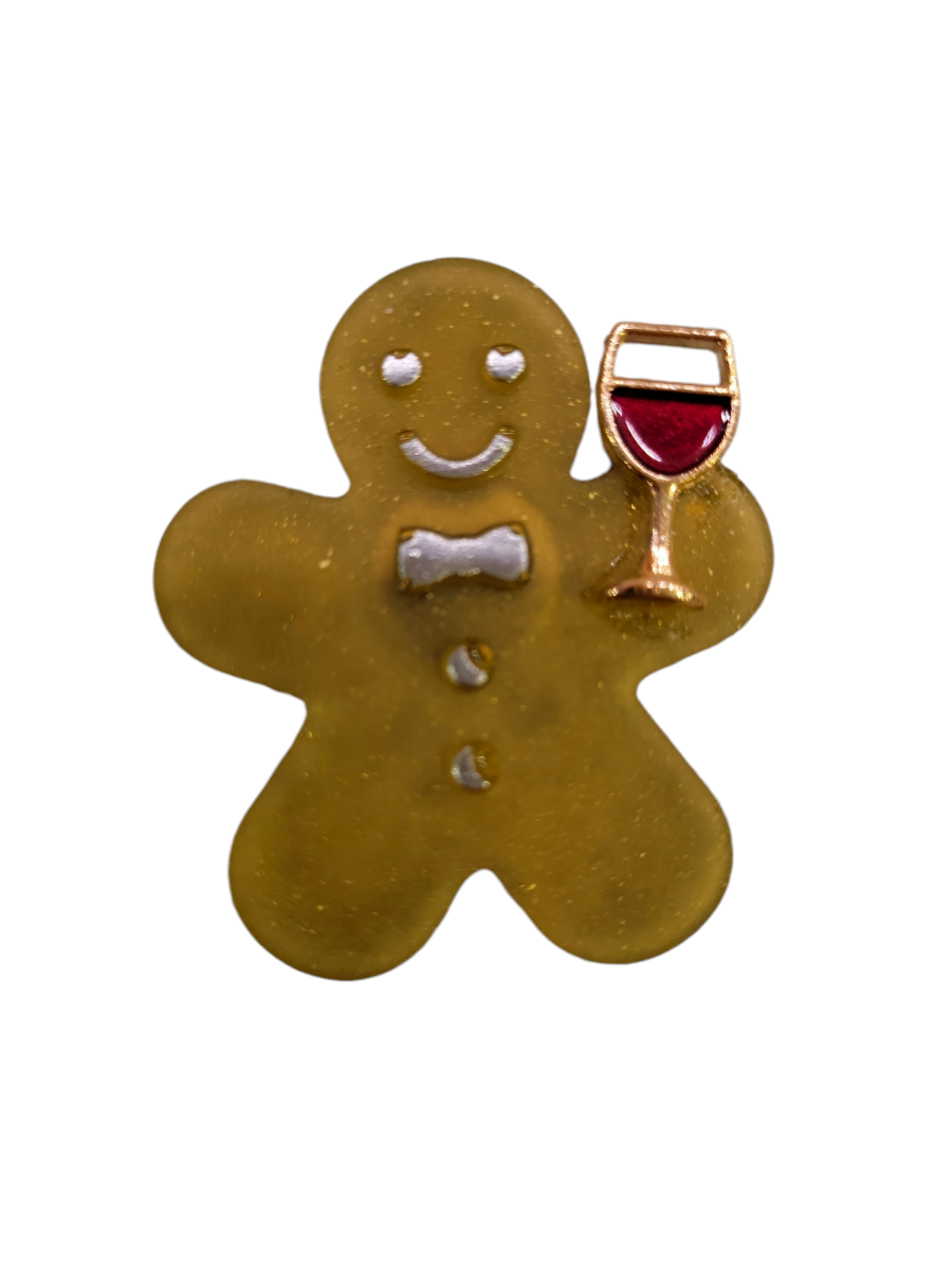 Gingerbread man with wine (magnets)