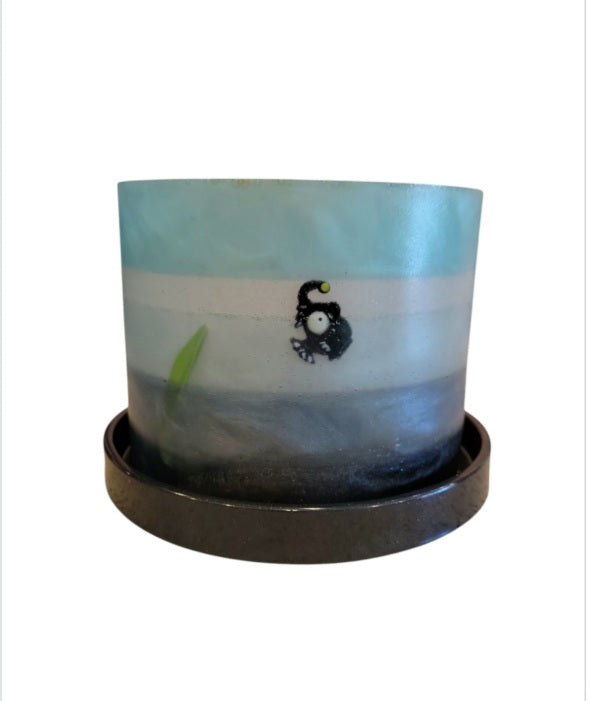 Angler fish bundle (pot, tray & plant stake)