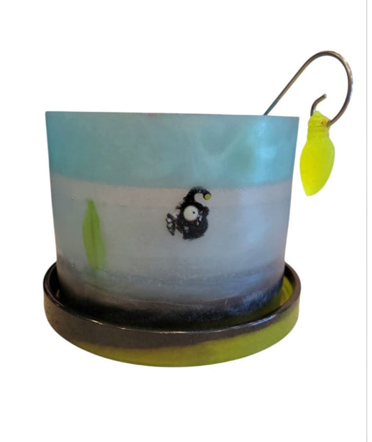 Angler fish bundle (pot, tray & plant stake)