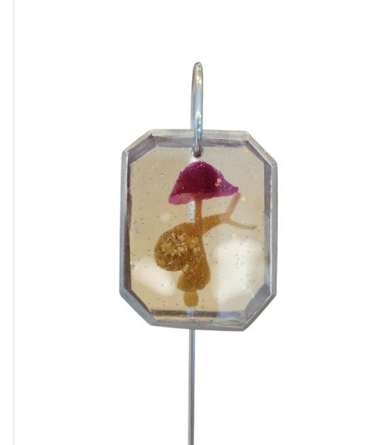 Plant stake (snail & mushroom)