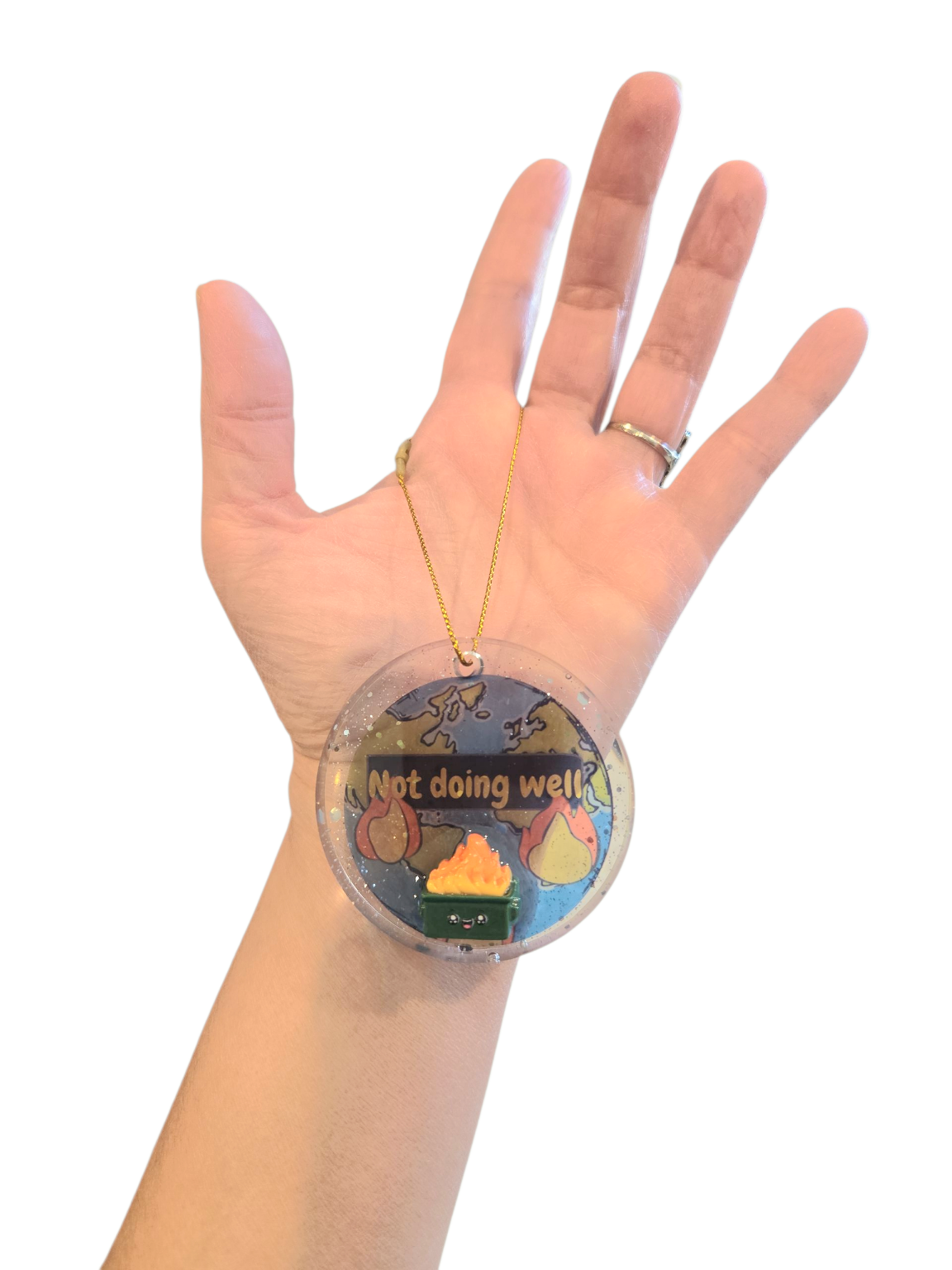 Dumpster fire ornaments (Not doing well)