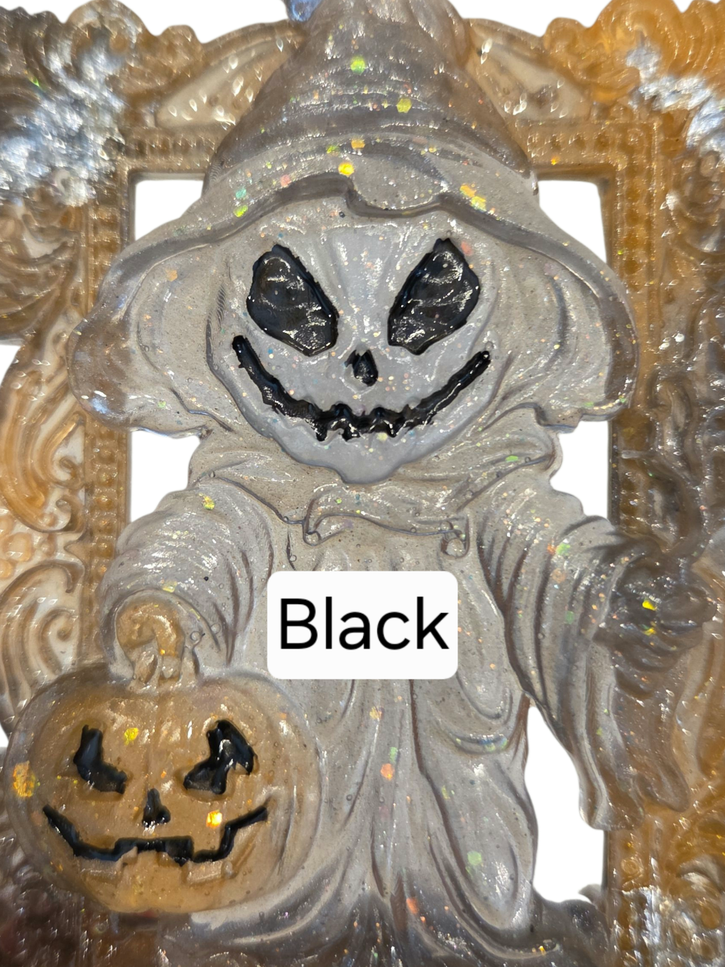Framed robed Jack-O'-Lantern (night lights)