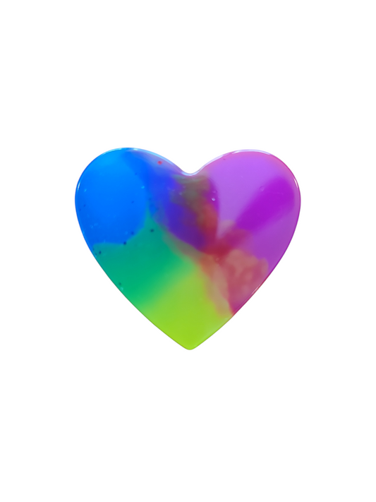 Tie dye heart (croc charm)