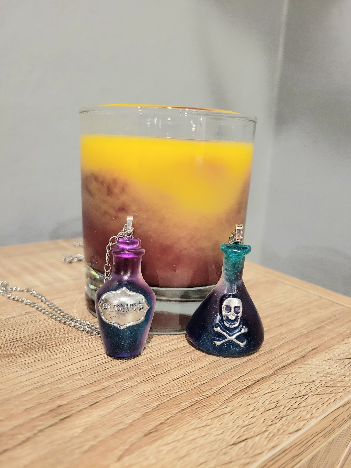 Potion bottle necklaces