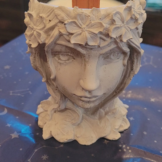 Candle, fae, woman, garden, gothic style